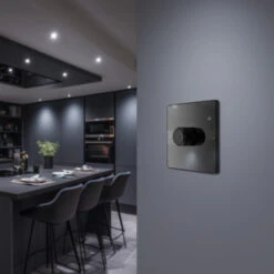 BG Evolve Black Chrome 1G Dimmer Switch PCDBC81B -RS Electrical Supplies BG Evolve Polycarbonate Black Chrome 1G Dimmer Switch PCDBC81B Available From RS Electrical kitchen