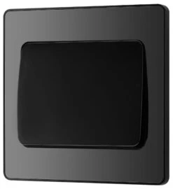 BG Evolve Black Chrome 1G 2W Wide Rocker Light Switch PCDBC12WB -RS Electrical Supplies BG Evolve Polycarbonate Black Chrome 1G Wide Rocker Light Switch PCDBC12WB Available From RS Electrical right