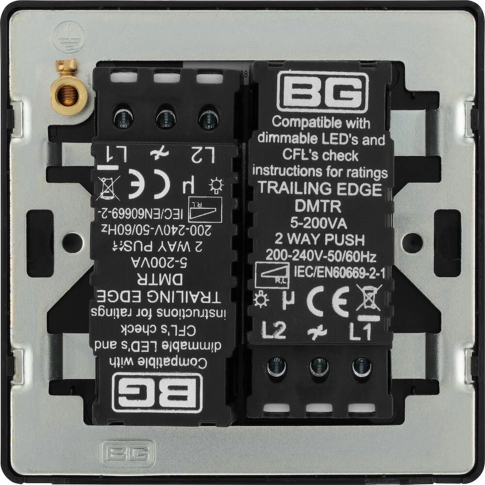 BG Evolve Black Chrome 2G Dimmer Switch PCDBC82B 6 BG Evolve Black Chrome 2G Dimmer Switch PCDBC82B - Image 4