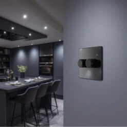 BG Evolve Black Chrome 2G Dimmer Switch PCDBC82B 14 BG Evolve Black Chrome 2G Dimmer Switch PCDBC82B -RS Electrical Supplies BG Evolve Polycarbonate Black Chrome 2G Dimmer Switch PCDBC82B Available From RS Electrical kitchen