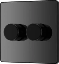 BG Evolve Black Chrome 2G Dimmer Switch PCDBC82B 11 BG Evolve Black Chrome 2G Dimmer Switch PCDBC82B -RS Electrical Supplies BG Evolve Polycarbonate Black Chrome 2G Dimmer Switch PCDBC82B Available From RS Electrical right