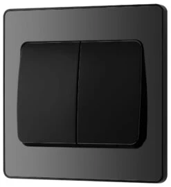 BG Evolve Black Chrome 2G 2W Wide Rocker Light Switch PCDBC42WB 10 BG Evolve Black Chrome 2G 2W Wide Rocker Light Switch PCDBC42WB -RS Electrical Supplies BG Evolve Polycarbonate Black Chrome 2G Wide Rocker Light Switch PCDBC42WB Available From RS Electrical right