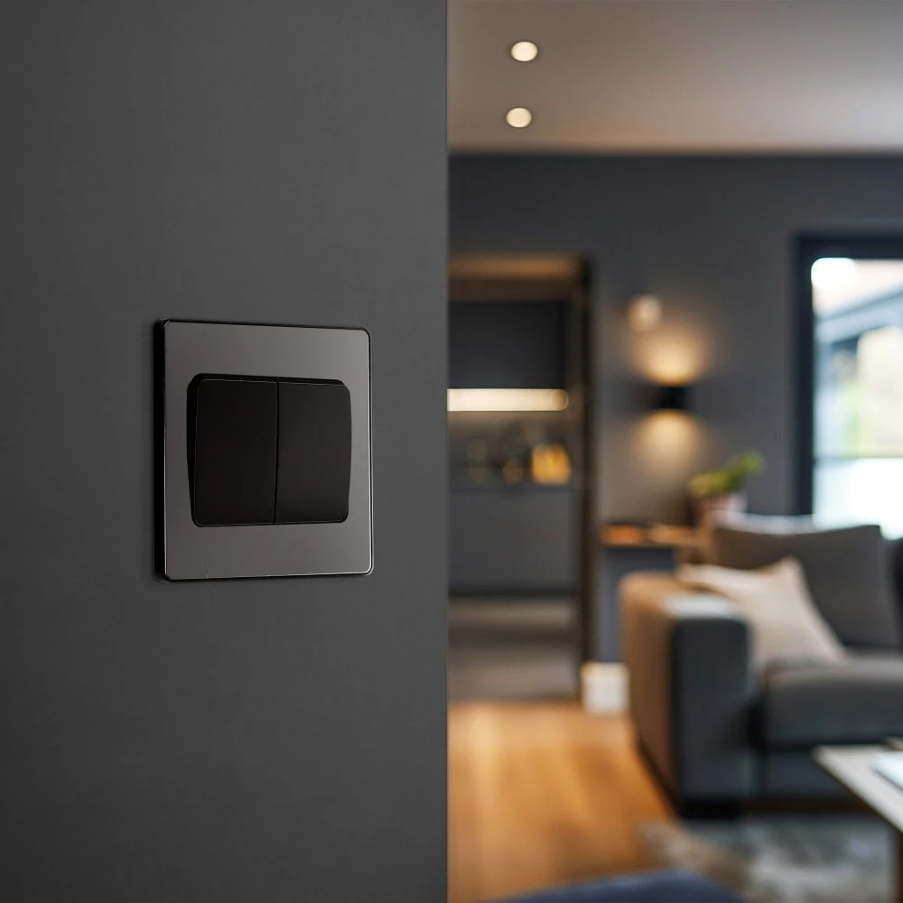 BG Evolve Black Chrome 2G 2W Wide Rocker Light Switch PCDBC42WB 8 BG Evolve Black Chrome 2G 2W Wide Rocker Light Switch PCDBC42WB - Image 6