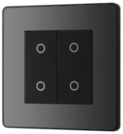 BG Evolve Black Chrome 2G Master Touch Dimmer Switch PCDBCTDM2B 9 BG Evolve Black Chrome 2G Master Touch Dimmer Switch PCDBCTDM2B -RS Electrical Supplies BG Evolve Polycarbonate Black Chrome Double Master Touch Dimmer Switch PCDBCTDM2B Available From RS Electricalright