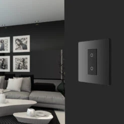 BG Evolve Black Chrome 1G Master Touch Dimmer Switch PCDBCTDM1B -RS Electrical Supplies BG Evolve Polycarbonate Black Chrome Single Master Touch Dimmer Switch PCDBCTDM1B Available From RS Electrical wall