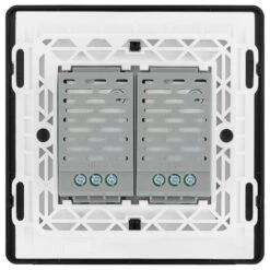 BG Evolve Matt Black 2G Master Touch Dimmer Switch PCDMBTDM2B -RS Electrical Supplies BG Evolve Polycarbonate Matt Black Double Master Touch Dimmer Switch PCDMBTDM2B Back