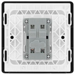 BG Evolve Matt Black Intermediate Light Switch PCDMB13B -RS Electrical Supplies BG Evolve Polycarbonate Matt Black Intermediate Light Switch PCDMB13B Back