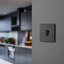 BG Evolve Matt Black Intermediate Light Switch PCDMB13B -RS Electrical Supplies BG Evolve Polycarbonate Matt Black Intermediate Light Switch PCDMB13B kitchen
