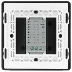 BG Evolve Matt Black 1G Master Touch Dimmer Switch PCDMBTDM1B -RS Electrical Supplies BG Evolve Polycarbonate Matt Black Single Master Touch Dimmer Switch PCDMBTDM1B Back