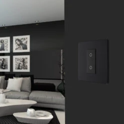 BG Evolve Matt Black 1G Master Touch Dimmer Switch PCDMBTDM1B -RS Electrical Supplies BG Evolve Polycarbonate Matt Black Single Master Touch Dimmer Switch PCDMBTDM1B wall