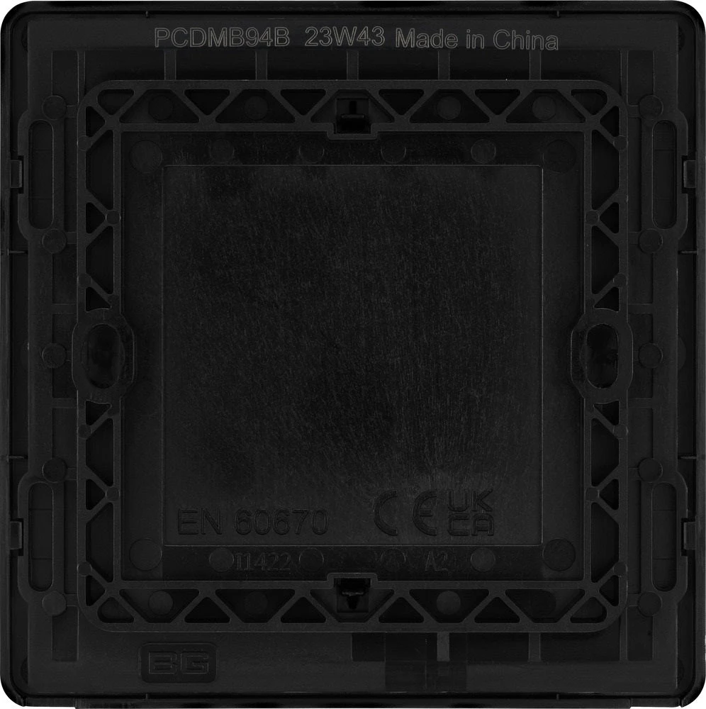 BG Evolve Matt Black Single Blank Plate PCDMB94B 6 BG Evolve Matt Black Single Blank Plate PCDMB94B - Image 4