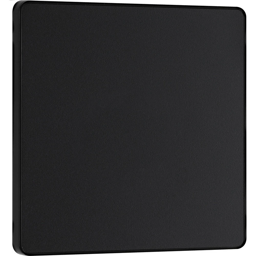 BG Evolve Matt Black Single Blank Plate PCDMB94B 4 BG Evolve Matt Black Single Blank Plate PCDMB94B - Image 2