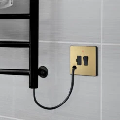 BG Evolve Satin Brass 13A Switched Spur With LED And Flex Outlet PCDSB52B 14 BG Evolve Satin Brass 13A Switched Spur With LED And Flex Outlet PCDSB52B -RS Electrical Supplies BG Evolve Polycarbonate Satin Brass 13A Switched Spur With Neon and Flex Outlet PCDSB52B radiator