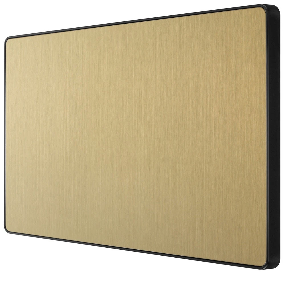 BG Evolve Satin Brass Double Blank Plate PCDSB95B 5 BG Evolve Satin Brass Double Blank Plate PCDSB95B - Image 3
