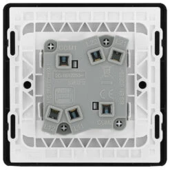 BG Evolve Satin Brass 2G 2W Wide Rocker Light Switch PCDSB42WB -RS Electrical Supplies BG Evolve Polycarbonate Satin Brass 2G Wide Rocker Light Switch PCDSB42WB back