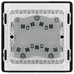 BG Evolve Satin Brass 3G 2W Light Switch PCDSB43B -RS Electrical Supplies BG Evolve Polycarbonate Satin Brass 3G Light Switch PCDSB43B back