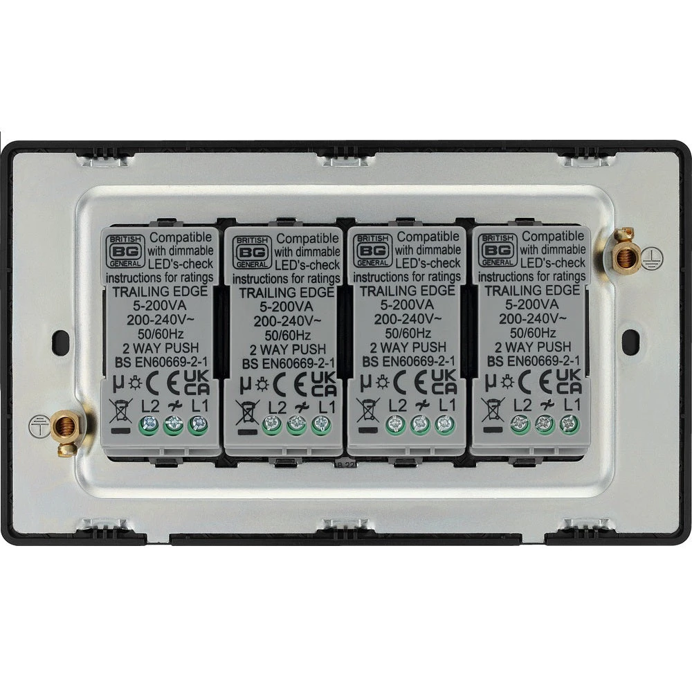 BG Evolve Satin Brass 4G Dimmer Switch PCDSB84B 6 BG Evolve Satin Brass 4G Dimmer Switch PCDSB84B - Image 4