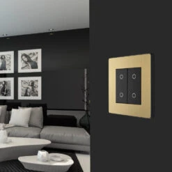 BG Evolve Satin Brass 2G Secondary Touch Dimmer Switch PCDSBTDS2B 11 BG Evolve Satin Brass 2G Secondary Touch Dimmer Switch PCDSBTDS2B -RS Electrical Supplies BG Evolve Polycarbonate Satin Brass Double Secondary Touch Dimmer Switch PCDSBTDS2B wall