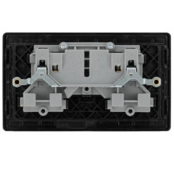 BG Evolve Satin Brass 13A Double Socket PCDSB22B -RS Electrical Supplies BG Evolve Polycarbonate Satin Brass Double Socket PCDSB22B back