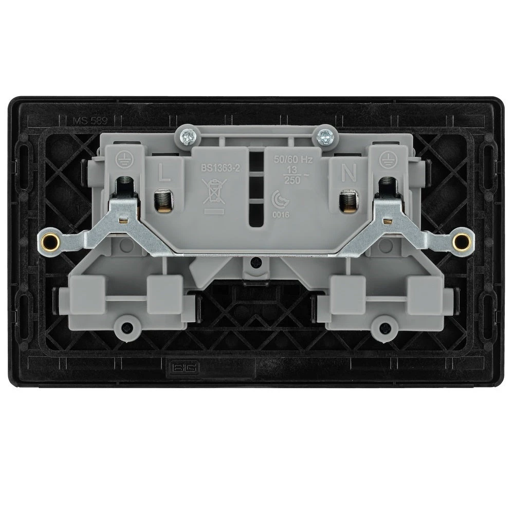 BG Evolve Satin Brass 13A Double Socket 5 Pack PCDSB22B 6 BG Evolve Satin Brass 13A Double Socket 5 Pack PCDSB22B - Image 4