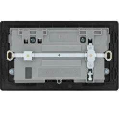 BG Evolve Satin Brass 13A Double USB Socket With 45W A+C Ports PCDSB22UAC45B -RS Electrical Supplies BG Evolve Polycarbonate Satin Brass Double USB Socket With A C Ports PCDSB22UAC45B back
