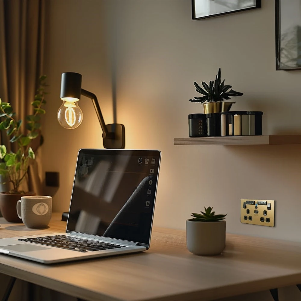 BG Evolve Satin Brass WiFi Extender With 13A Double USB Socket PCDSB22UWRB 7 BG Evolve Satin Brass WiFi Extender With 13A Double USB Socket PCDSB22UWRB - Image 5