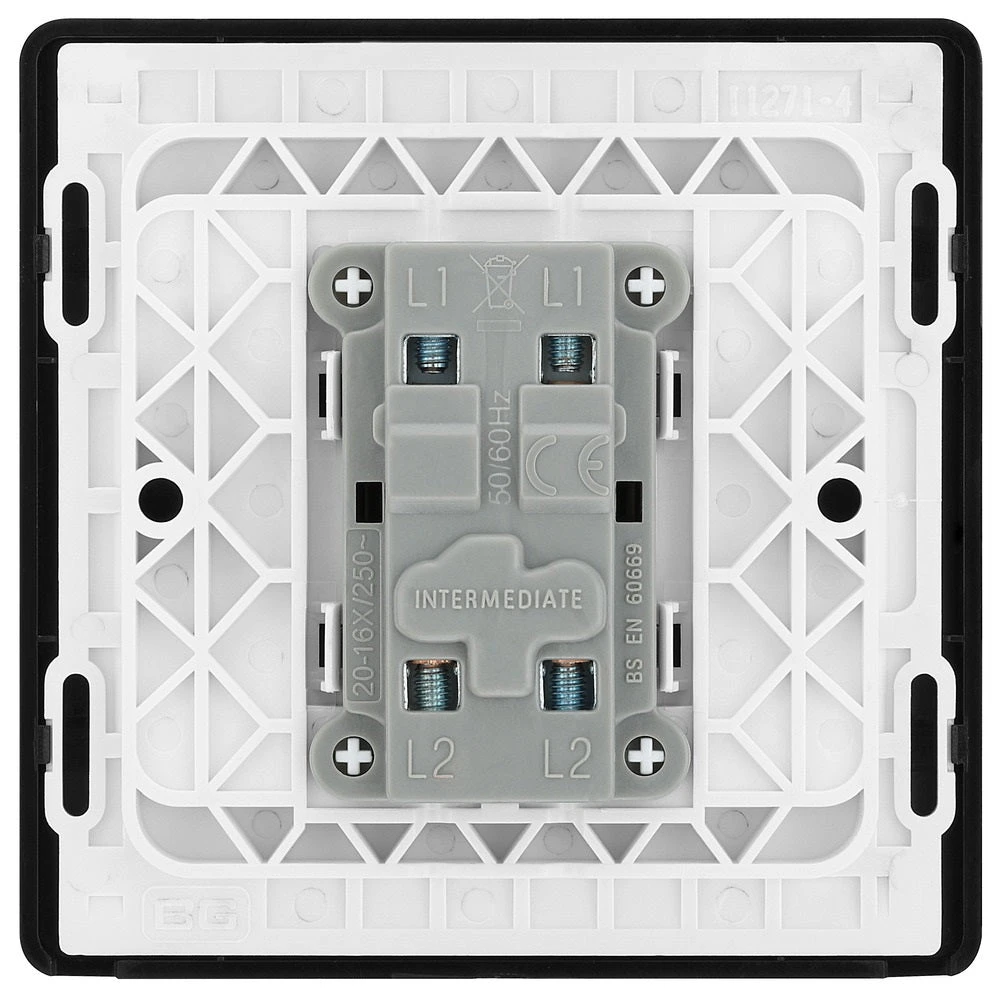 BG Evolve Satin Brass Intermediate Light Switch PCDSB13B 6 BG Evolve Satin Brass Intermediate Light Switch PCDSB13B - Image 4