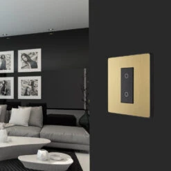 BG Evolve Satin Brass 1G Secondary Touch Dimmer Switch PCDSBTDS1B 11 BG Evolve Satin Brass 1G Secondary Touch Dimmer Switch PCDSBTDS1B -RS Electrical Supplies BG Evolve Polycarbonate Satin Brass Single Secondary Touch Dimmer Switch PCDSBTDS1B wall