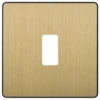 BG Evolve Satin Brass 1G Grid Plate RPCDSB1B -RS Electrical Supplies BG Evolve Satin Brass 1G Grid Plate RPCDSB1B Available from RS Electrical