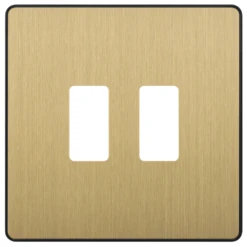 BG Evolve Satin Brass 2G Grid Plate RPCDSB2B