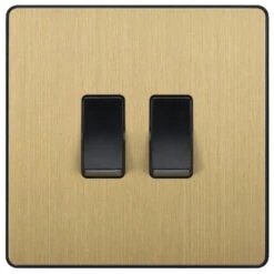 BG Evolve Satin Brass 2G Intermediate Combination Switch