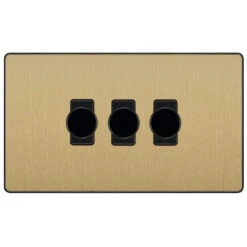 BG Evolve Satin Brass 3G Dimmer Switch PCDSB83B