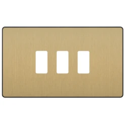 BG Evolve Satin Brass 3G Grid Plate RPCDSB3B