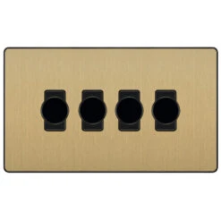 BG Evolve Satin Brass 4G Dimmer Switch PCDSB84B