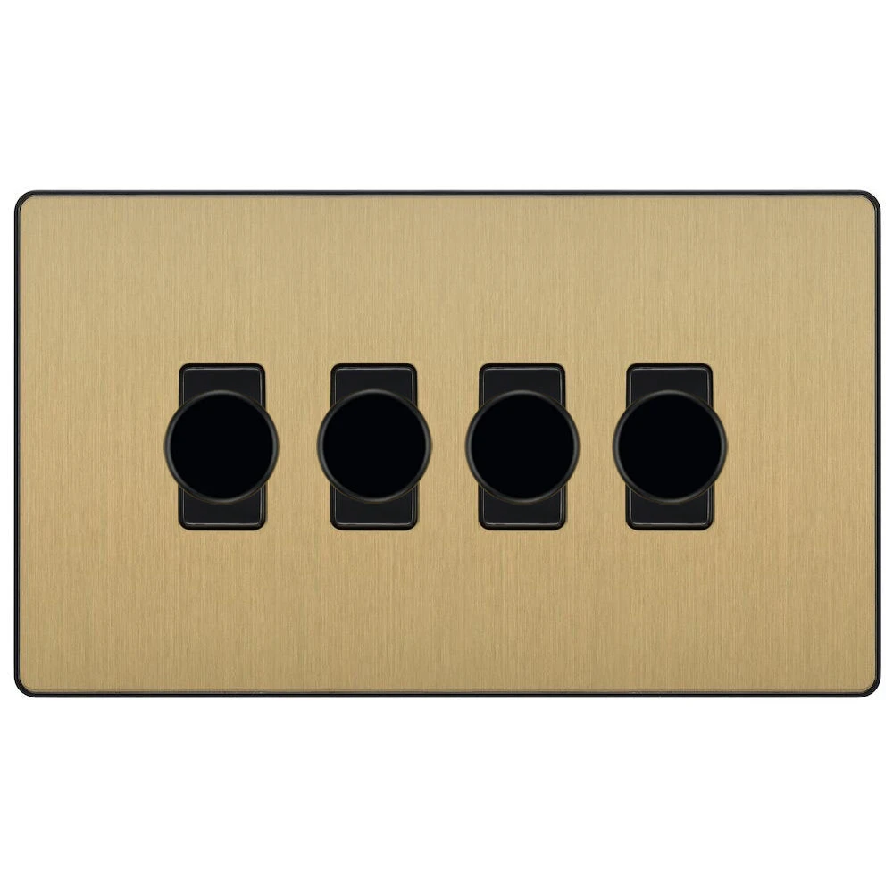BG Evolve Satin Brass 4G Dimmer Switch PCDSB84B 3 BG Evolve Satin Brass 4G Dimmer Switch PCDSB84B