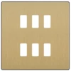 BG Evolve Satin Brass 6G Grid Plate RPCDSB6B