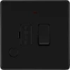 BG Flatplate Screwless Matt Black 13A Switched Spur Neon & Flex FFB53 -RS Electrical Supplies BG Flatplate Screwless Matt Black 13A Switched Spur Neon Flex Outlet FFB53 Available from RS Electrical