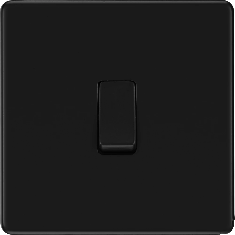 BG Flatplate Screwless Matt Black 1G 2W Light Switch FFB12 3 BG Flatplate Screwless Matt Black 1G 2W Light Switch FFB12
