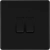 BG Flatplate Screwless Matt Black 2G Intermediate Light Switch FFB2GINT 1 BG Flatplate Screwless Matt Black 2G Intermediate Light Switch FFB2GINT -RS Electrical Supplies BG Flatplate Screwless Matt Black 2G Intermediate Light Switch FFB2GINT Available from RS Electrical