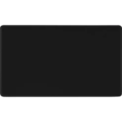 BG Flatplate Screwless Matt Black Double Blank Plate FFB95