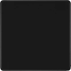 BG Flatplate Screwless Matt Black Single Blank Plate FFB94