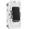 BG Matt Black 20A 2 Way Grid Switch RFB12