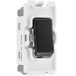 BG Matt Black 20A 2 Way Single Pole Centre Off Grid Switch RFB12C