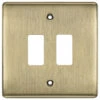 BG Nexus Metal Antique Brass 2G Grid Plate RNAB2