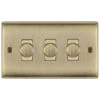 BG Nexus Metal Antique Brass 3G Dimmer Switch NAB83 -RS Electrical Supplies BG Nexus Metal Antique Brass Dimmer Switch 3G NAB83 Available From RS Electrical