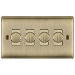 BG Nexus Metal Antique Brass 4G Dimmer Switch NAB84