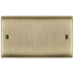 BG Nexus Metal Antique Brass Double Blank Plate NAB95