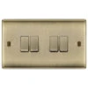 BG Nexus Metal Antique Brass 4G 2W Light Switch NAB44 1 BG Nexus Metal Antique Brass 4G 2W Light Switch NAB44 -RS Electrical Supplies BG Nexus Metal Antique Brass Light Switch 4G NAB44 Available from RS Electrical