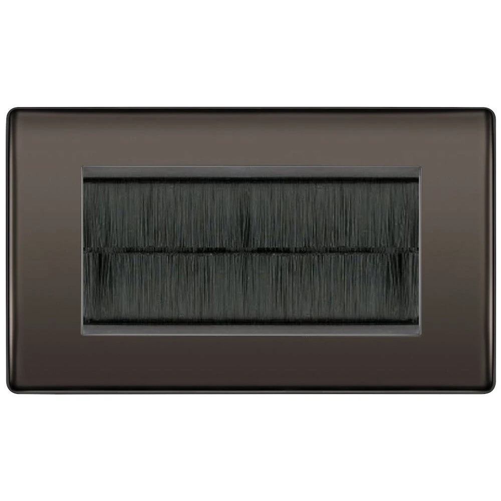 BG Nexus Metal Black Nickel 4G Cable Brush Outlet NBNEMR4BR 3 BG Nexus Metal Black Nickel 4G Cable Brush Outlet NBNEMR4BR