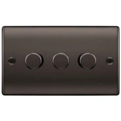 BG Nexus Metal Black Nickel 3G Dimmer Switch NBN83